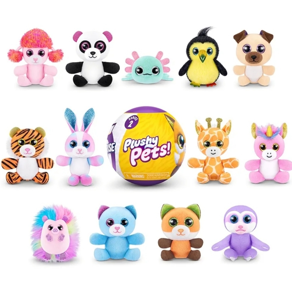 Plushy Pets Zuru Series 2 - Mystery Capsule Mini Figure Collectible Plush SEALED